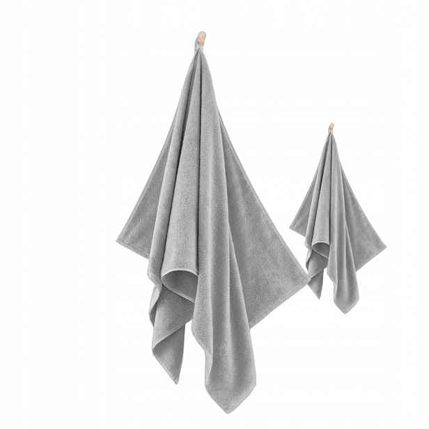 Zwoltex Kiwi 2 sada ručníků osuška šedá 50x100 70x140