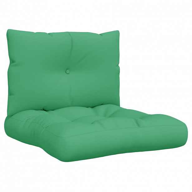 vidaXL Podušky na palety 2 ks zelené textil
