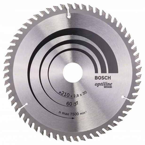 Bosch Pilový Kotouč Optiline Wood 210x30 Z60
