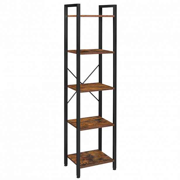 Boxxx REGÁL, hnědá, černá, 39,6/154/30 cm