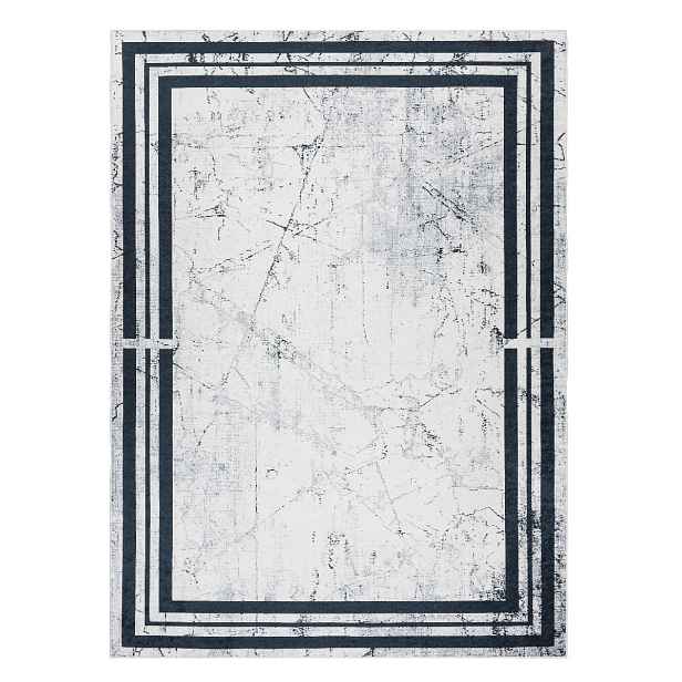 Kusový koberec ANDRE Frame 1023, 160x220, bílá, šedá, chodba / předsíň, Dywany Łuszczów