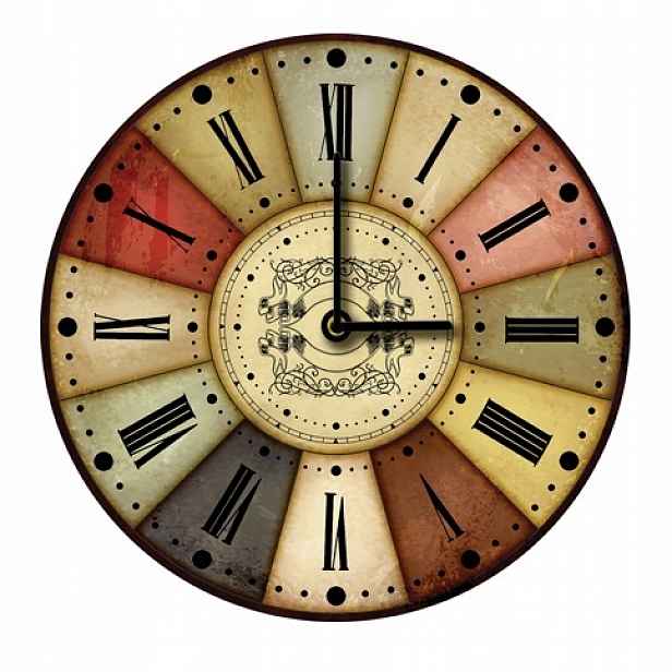 Velké Dřevěné Nástěnné Hodiny Vintage Retro Do Ložnice Kuchyně Obývacího Pokoje 50x50