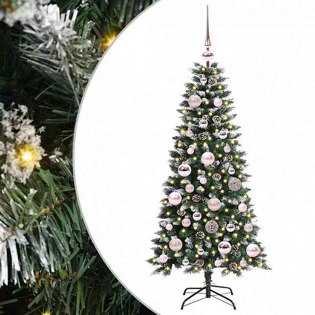 vidaXL Umělý vánoční stromeček Zelená 120 cm PVC, plast a ocel
