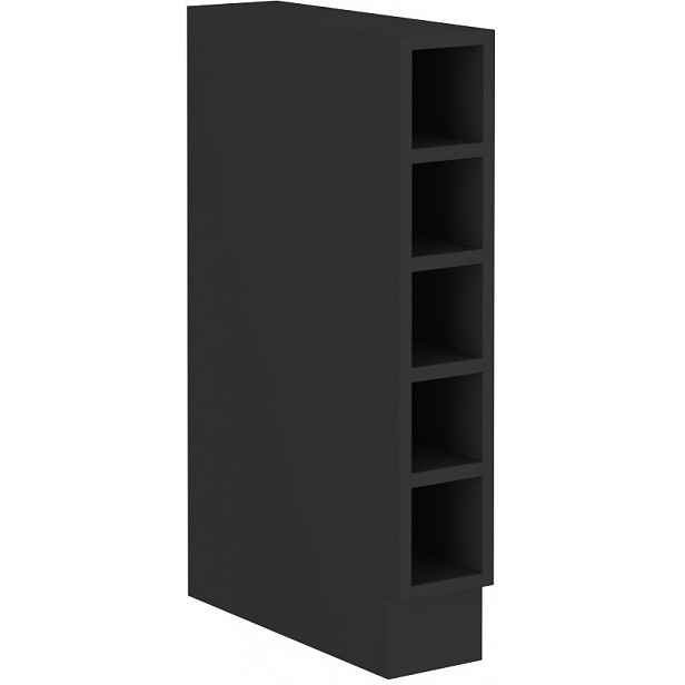 Dolní kuchyňský regál Arona, 15 cm, černý