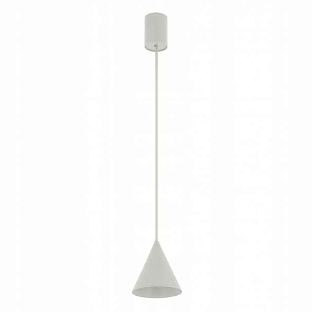 Šedá závěsná lampa Zenith je moderní nad jídelní stůl Nowodvorski