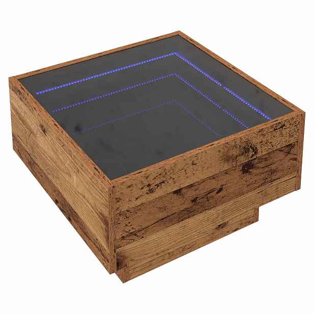 vidaXL Konferenční stolek Staré dřevo 50 x 50 x 30 cm