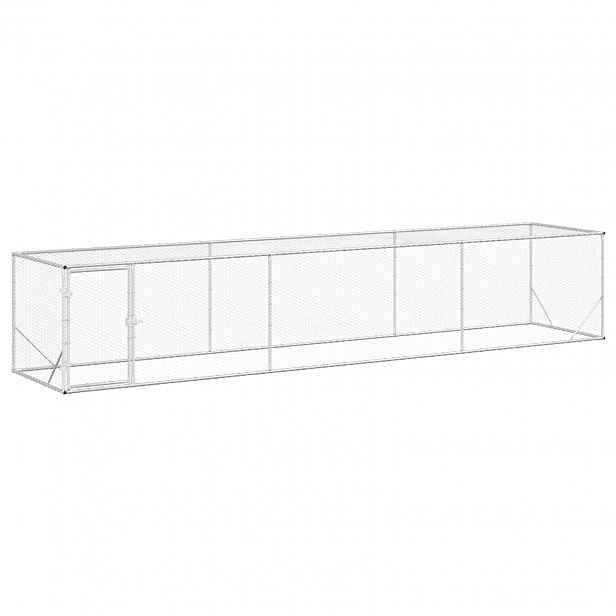 vidaXL Kurník Stříbrná 500 x 100 x 100 cm Pozinkovaná ocel