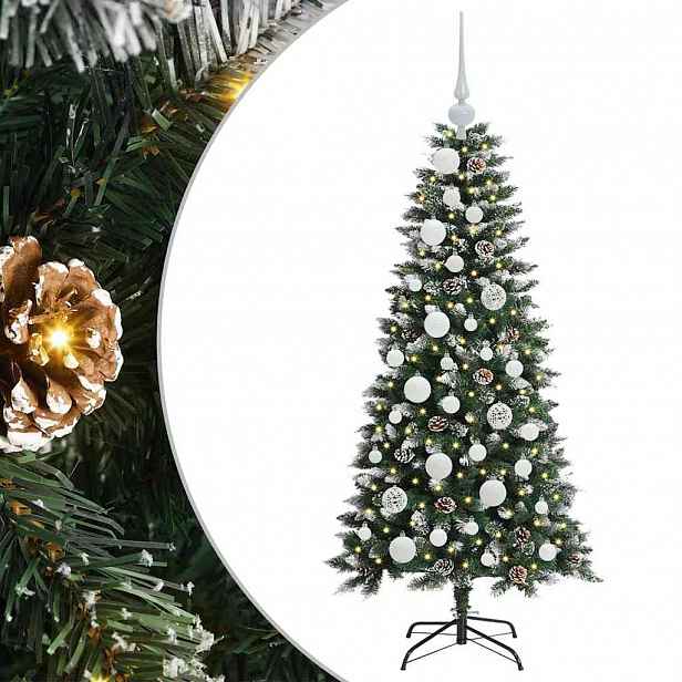 vidaXL Umělý vánoční stromeček Zelená 120 cm PVC, plast a ocel