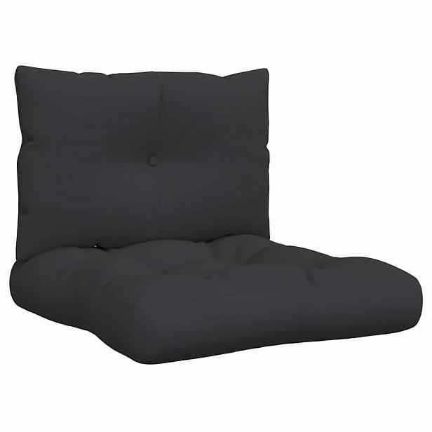 vidaXL Podušky na palety 2 ks černé textil