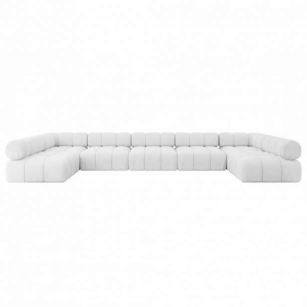 ALTDECOR SEDACÍ SOUPRAVA modulární pohovka Garvo-U3 – 475 × 190 × 70 cm, bílá buklé