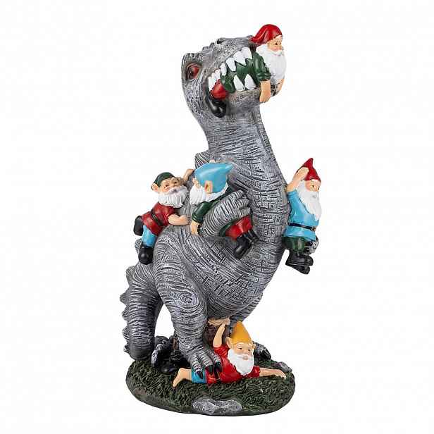 Relaxdays SOŠKA Barevná T-Rex s 5 trpaslíky