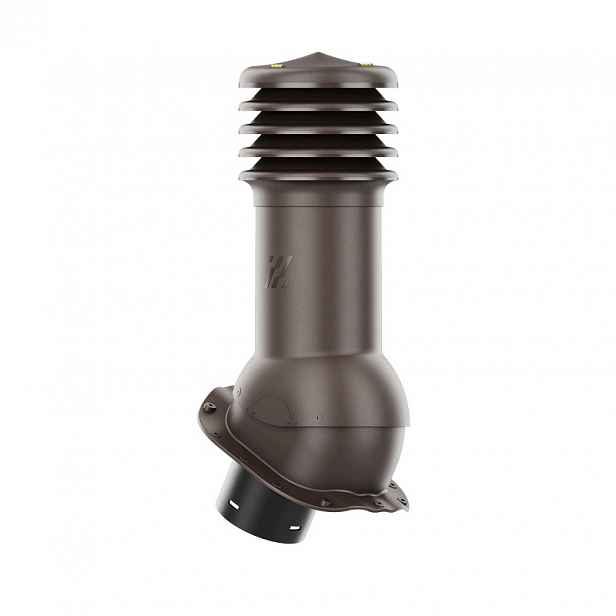 Větrací komín HiVent pro plechovou střešní krytinu, profil G, průměr 125 mm, barva bronzová
