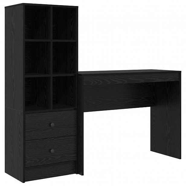 vidaXL Stůl Černý dub 145,5 x 40 x 127 cm 2 ks