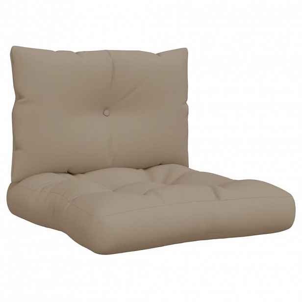 vidaXL Podušky na palety 2 ks taupe textil
