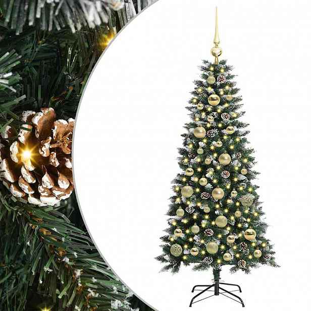 vidaXL Umělý vánoční stromeček Zelená 120 cm PVC, plast a ocel