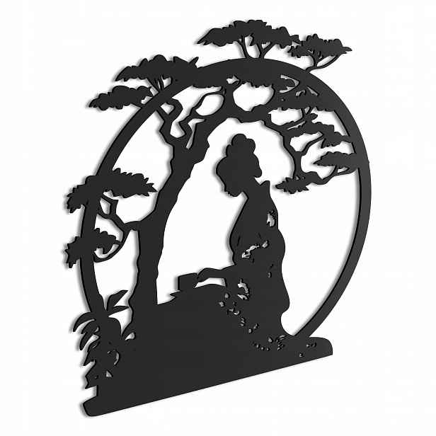 Dřevěný 3D obraz Bonsai Geisha Japan Nástěnná Dekorace Dárek