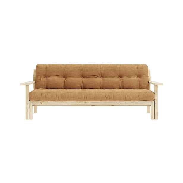 Manšestrová rozkládací pohovka v hořčicové barvě 218 cm Unwind – Karup Design