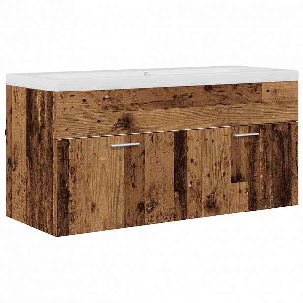 vidaXL Koupelnová skříň Staré dřevo 100 x 38,5 x 46 cm
