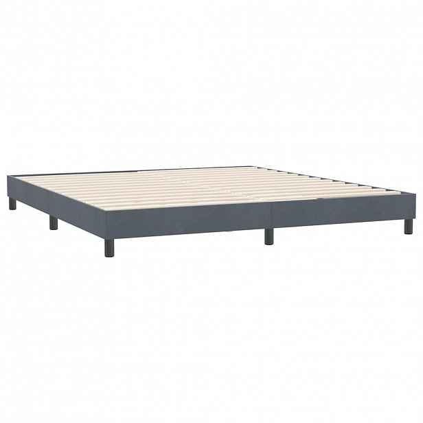 vidaXL Rám postele bez matrace tmavě šedá 180x210 cm samet