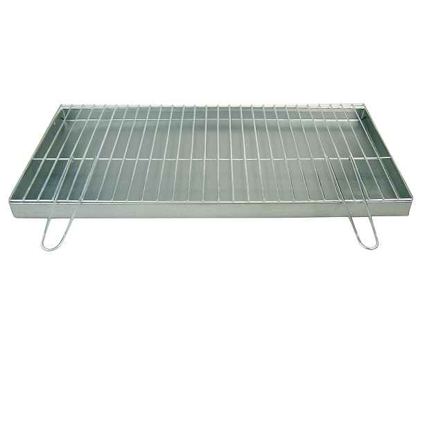 Rošt 80x40 cm průměr 4 mm popelník – skládací rukojeti