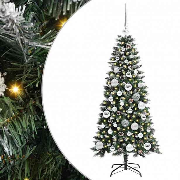 vidaXL Umělý vánoční stromeček Zelená 120 cm PVC, plast a ocel