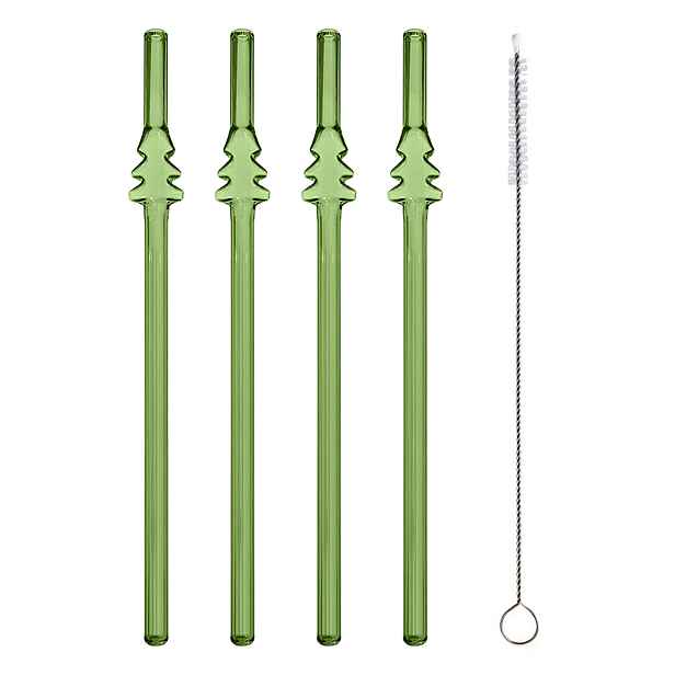 BRČKA SKLENĚNÁ STROMEČEK SET 4KS+1KS ČISTIČ