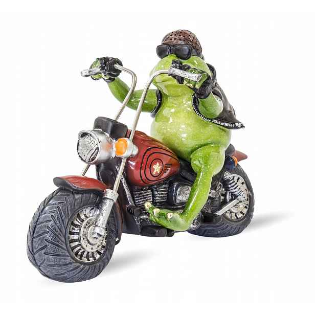 Figurka Žába Motorkářská Ozdoba Dárek