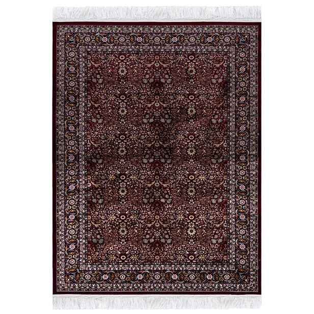 Koberec do obývacího pokoje červený 160x230 cm, orientální, tradiční, měkký, krátký vlas