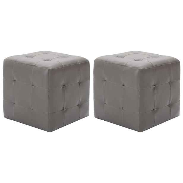 vidaXL Noční stolky 2 ks šedé 30 x 30 x 30 cm umělá kůže
