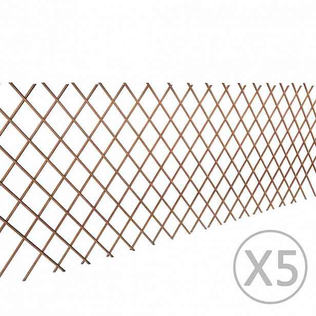 vidaXL Vrbový trelážový plot 5 ks 180 x 90 cm