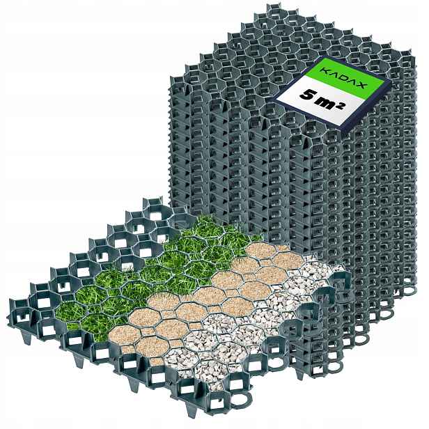 Geokrata Parkovací Mřížka Trávníková 50x50x3,5 20 Ks Zahradní 530 TON/m2