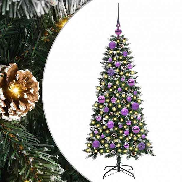vidaXL Umělý vánoční stromeček Zelená 120 cm PVC, plast a ocel
