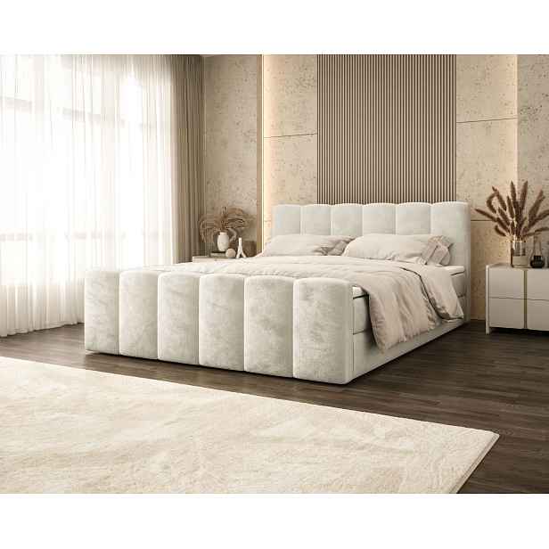 Čalouněná manželská postel 180x200 DADNIA - ecru