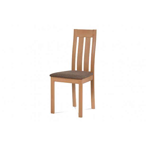 Dřevěná židle BUK3, buk/potah hnědý