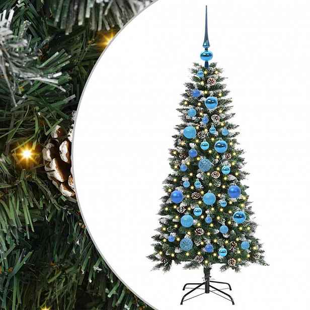 vidaXL Umělý vánoční stromeček Zelená 120 cm PVC, plast a ocel