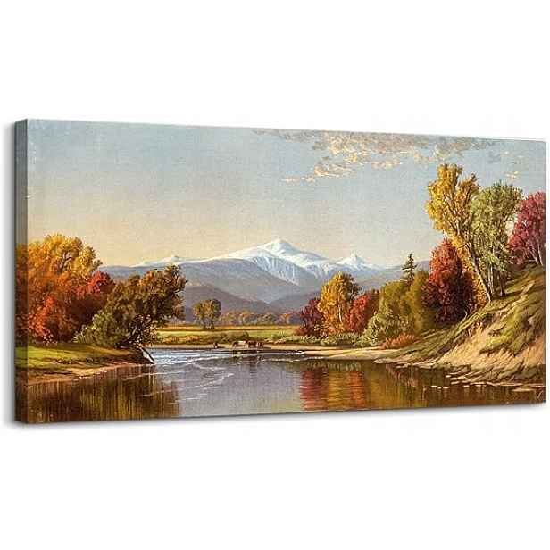 Foto Velký obraz na plátně Pozdní podzim Hory na rámu bez montáže 146x73 cm