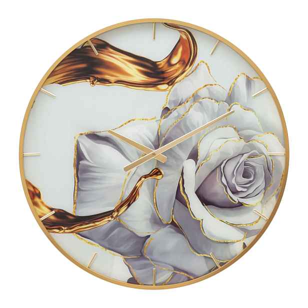 Mauro Ferretti Nástěnné hodiny Glass Rose 60 cm vícebarevné/zlaté