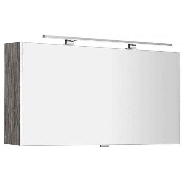 Sapho Cloe - Zrcadlová skříňka s LED osvětlením 100x50x18 cm, dub stříbrný CE100-0011