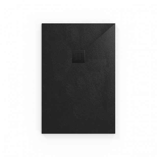 Sprchová vanička obdélníková SAT B-Way 120x80 cm litý mramor černá SATALEK12080