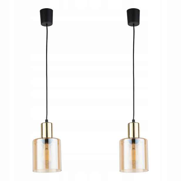 Tk Lighting Sada 2x Závěsná lampa Sierra Gold 6665