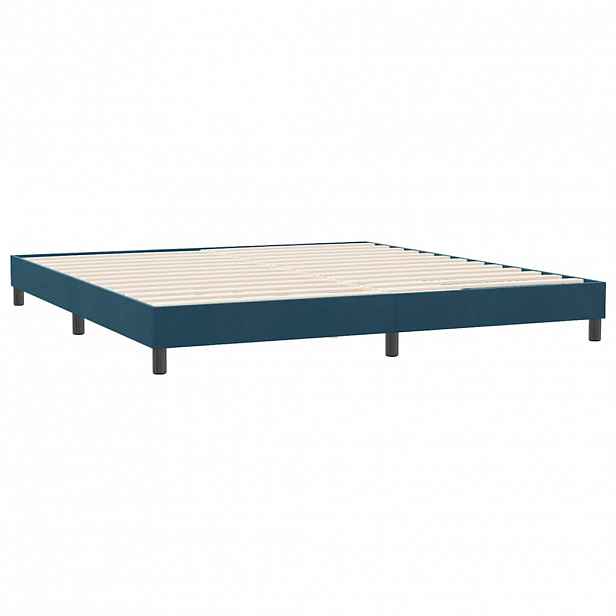 vidaXL Rám postele bez matrace tmavě modrý 180x210 cm samet