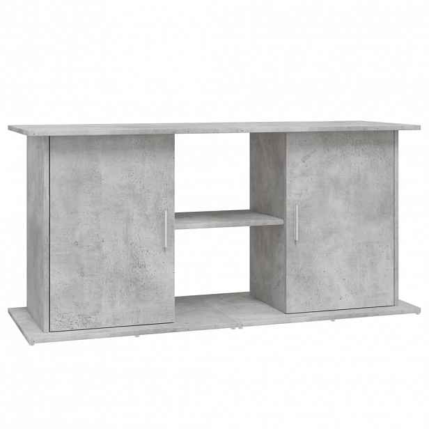 vidaXL Stojan na akvárium betonově šedý 121 x 41 x 58 cm, dřevo