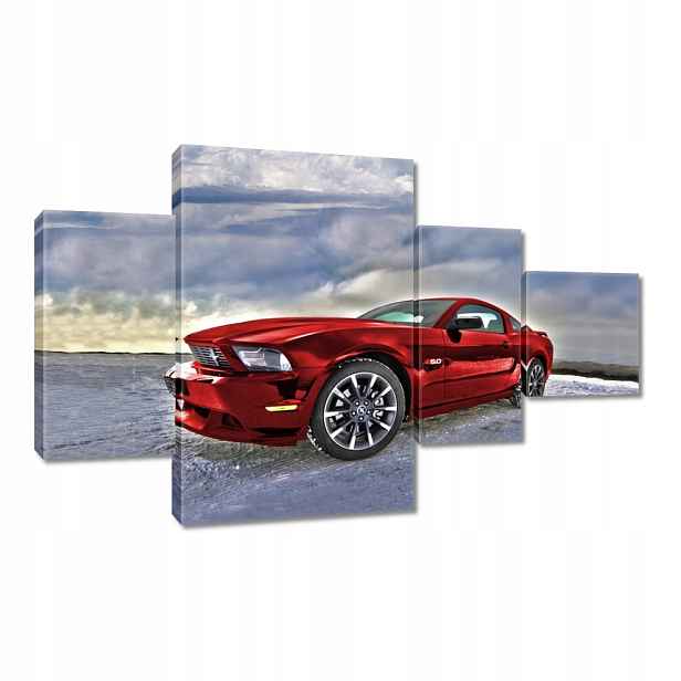Obraz 130x80 Červený Ford Mustang