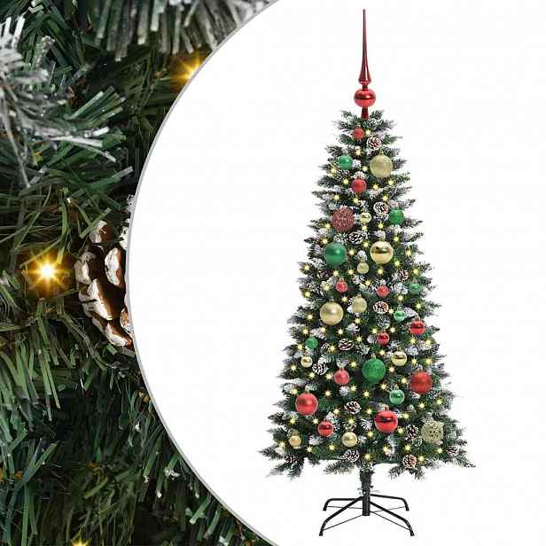 vidaXL Umělý vánoční stromeček Zelená 120 cm PVC, plast a ocel