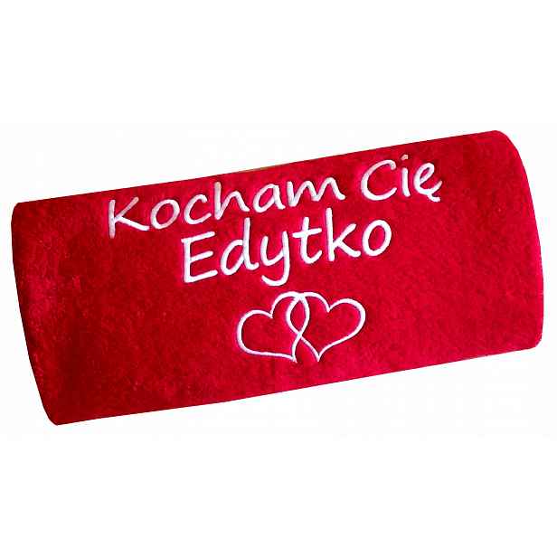 Dárek na Valentýna pro dívku, ženu, Ji, ručník s nápisem