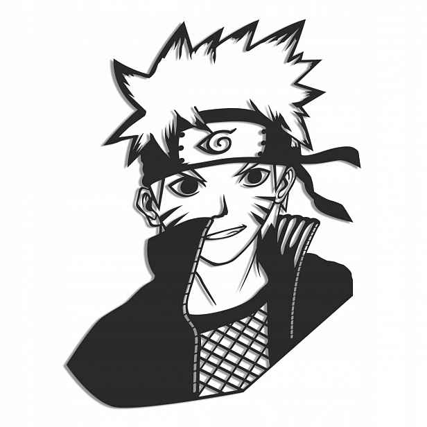 Dřevěný obraz Anime Naruto Uzumaki 3D Dárek