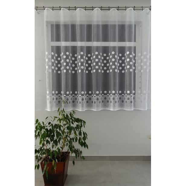 Mg Záclona 776/3 Bílá 500x160 cm Hotová Obšitá Bt