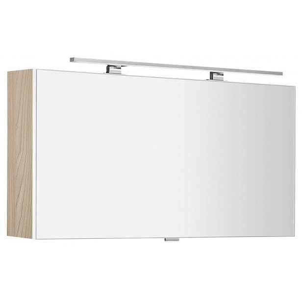 Sapho Cloe - Zrcadlová skříňka s LED osvětlením 100x50x18 cm, jilm bardini CE100-0013