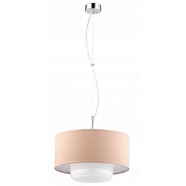 Závěsná lampa Aveo Hnědá Bílá Stínidlo Skleněné 1xE27 35 cm Stropní