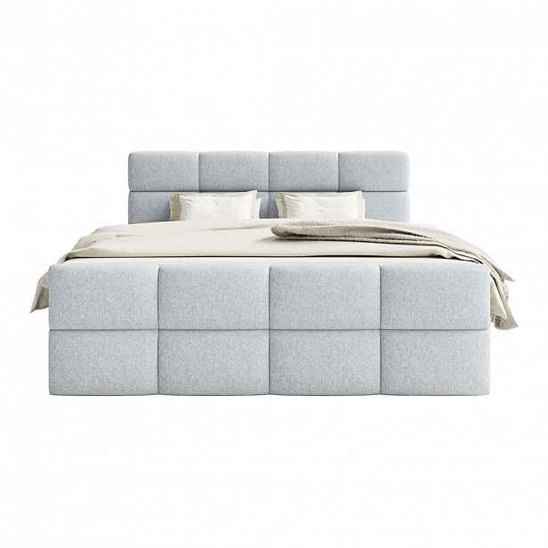 Fedve BOXSPRINGOVÁ POSTEL ALZEA 200x200 cm, Stříbrná